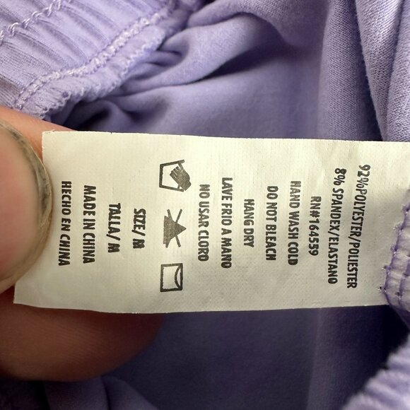 Flowy Lavender Jogger Pants Size M Drawstring Waist Stretch Polyester Spandex - Picture 5 of 5